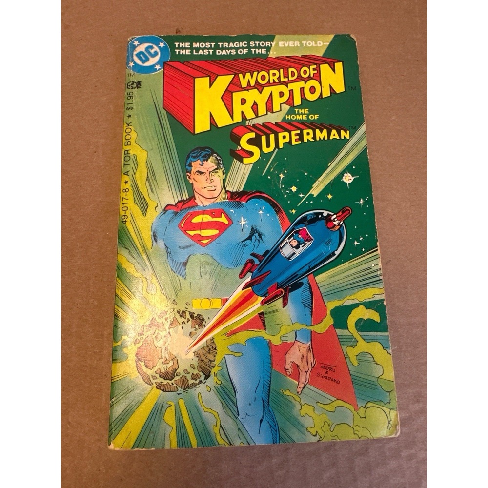 1982 World of Krypton Superman TOR Book Paperback Vintage DC Comic